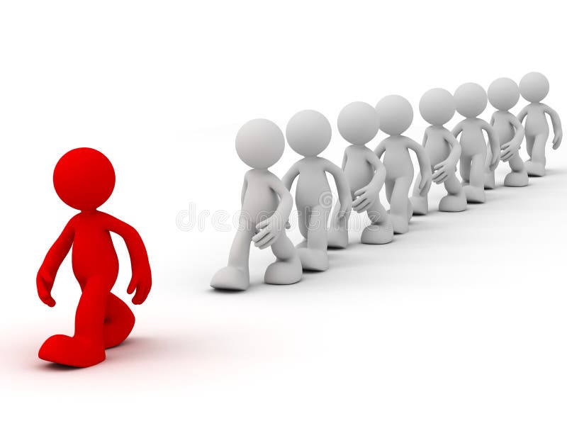 Follow the leader stock vector. Illustration of graphic - 39369619
